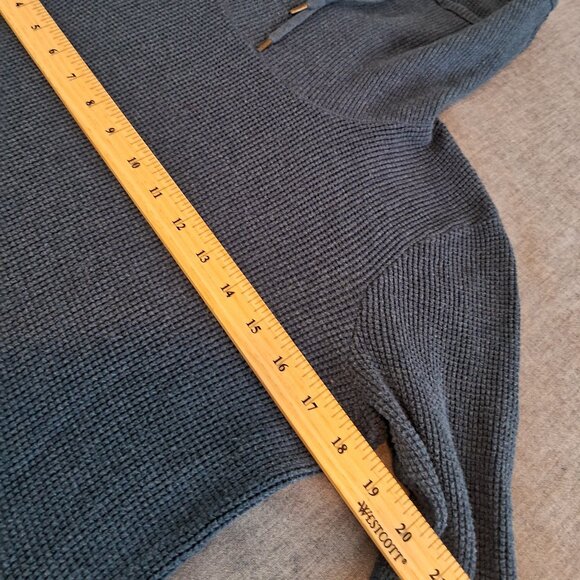 Lauren Ralph Lauren blue Unique Knit Turtleneck Cowl Neck Sweater Drawstring - Picture 7 of 12